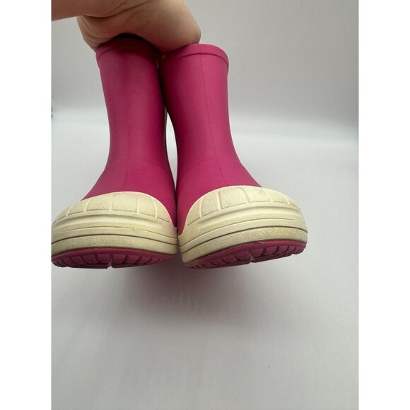 Crocs Pink Bump It Rain Boot Infant Toddler Size 10 203515 - Picture 3 of 9